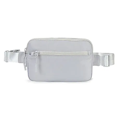 Light Gray NGIL Double Zipper Belt Bag