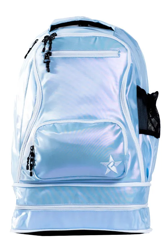 Liquid in Sky Blue Rebel Dream Bag with White Zipper