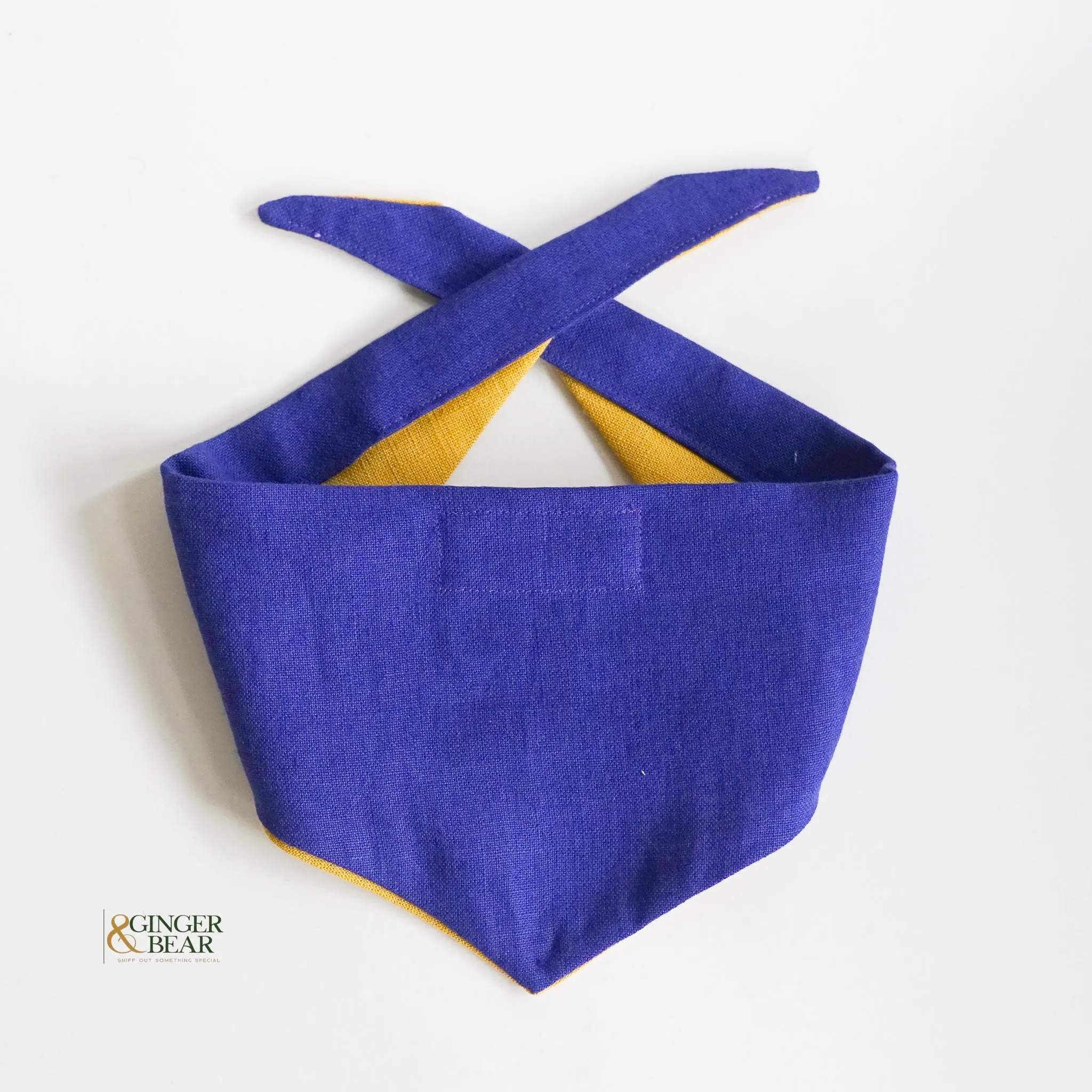 LISH Dog Linen Bandana, Dibden Yellow