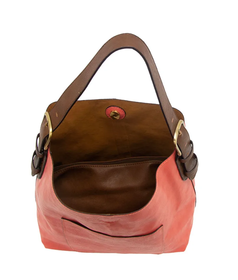 Living Coral 2pc Hobo Handbag