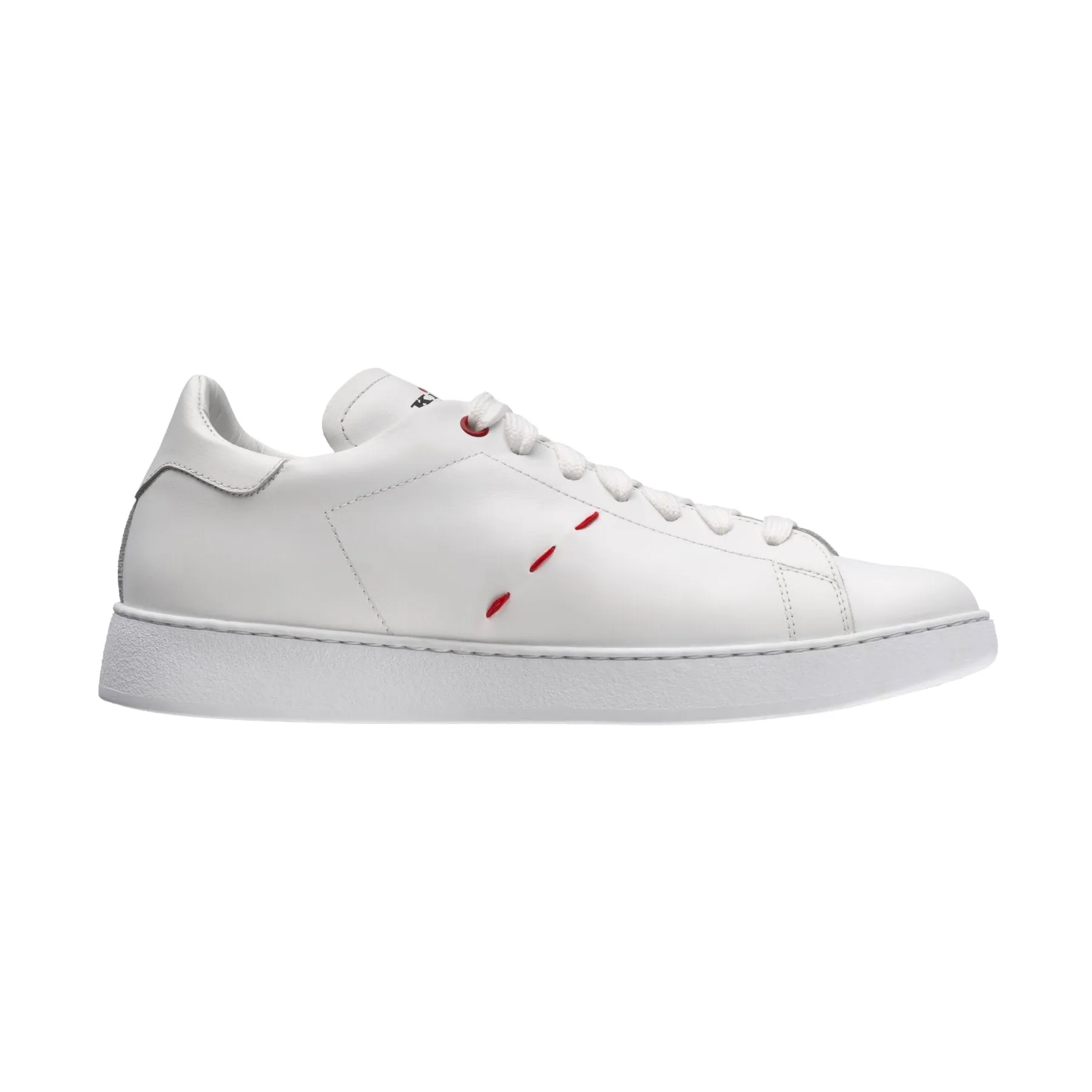 Logo-Printed Leather Sneakers In White