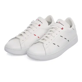 Logo-Printed Leather Sneakers In White