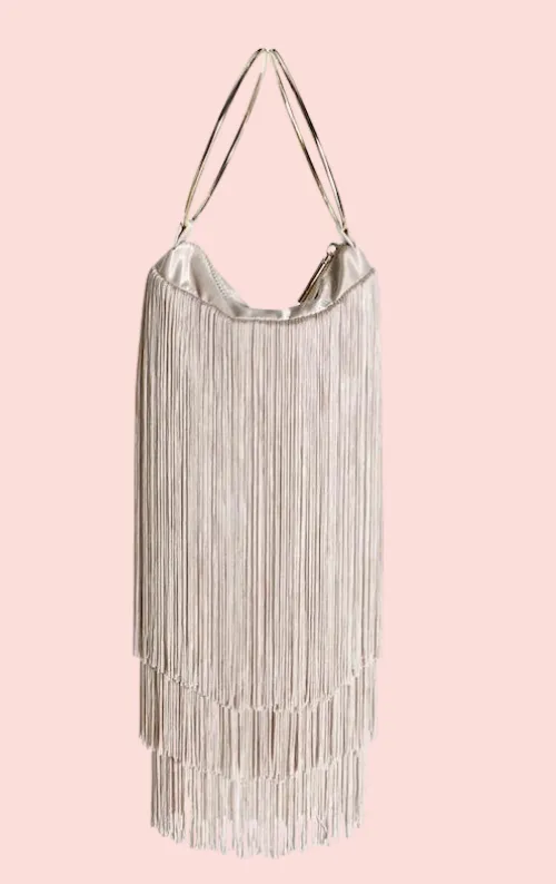 Lola Fringe Bag - Champagne