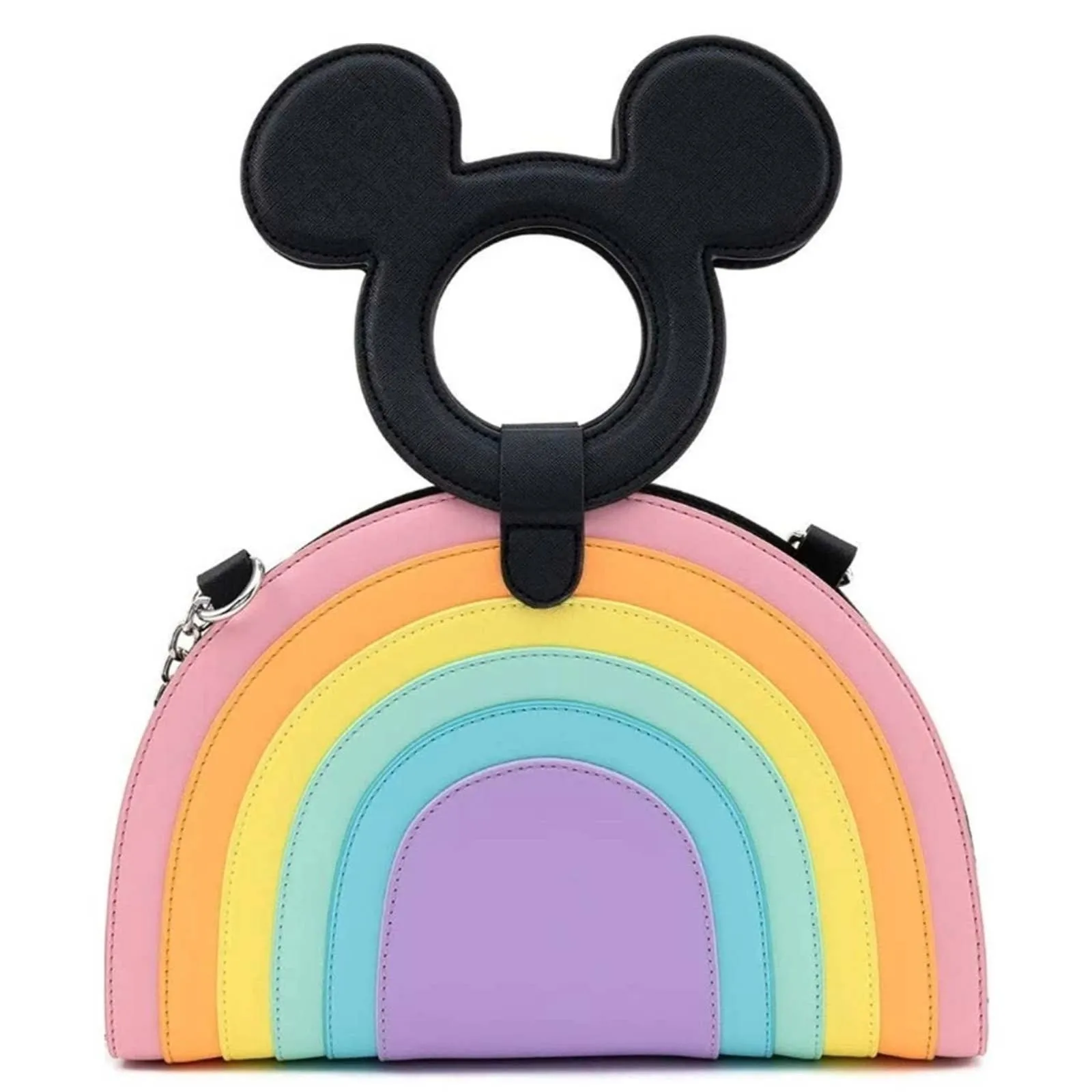 Loungefly x Mickey Mouse Pastel Rainbow Handled Crossbody Bag