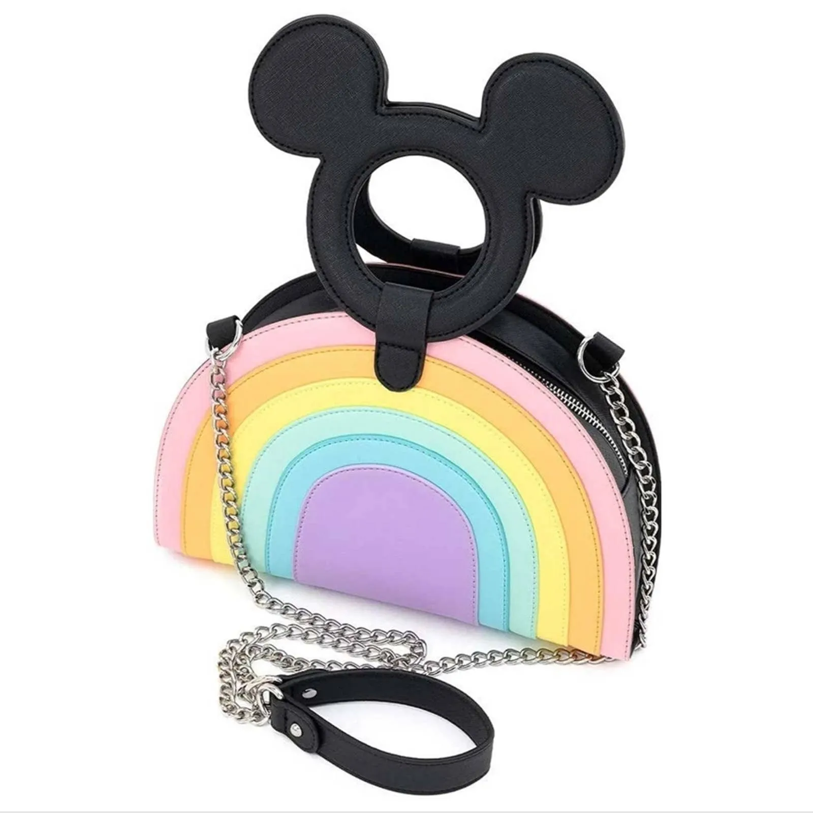 Loungefly x Mickey Mouse Pastel Rainbow Handled Crossbody Bag