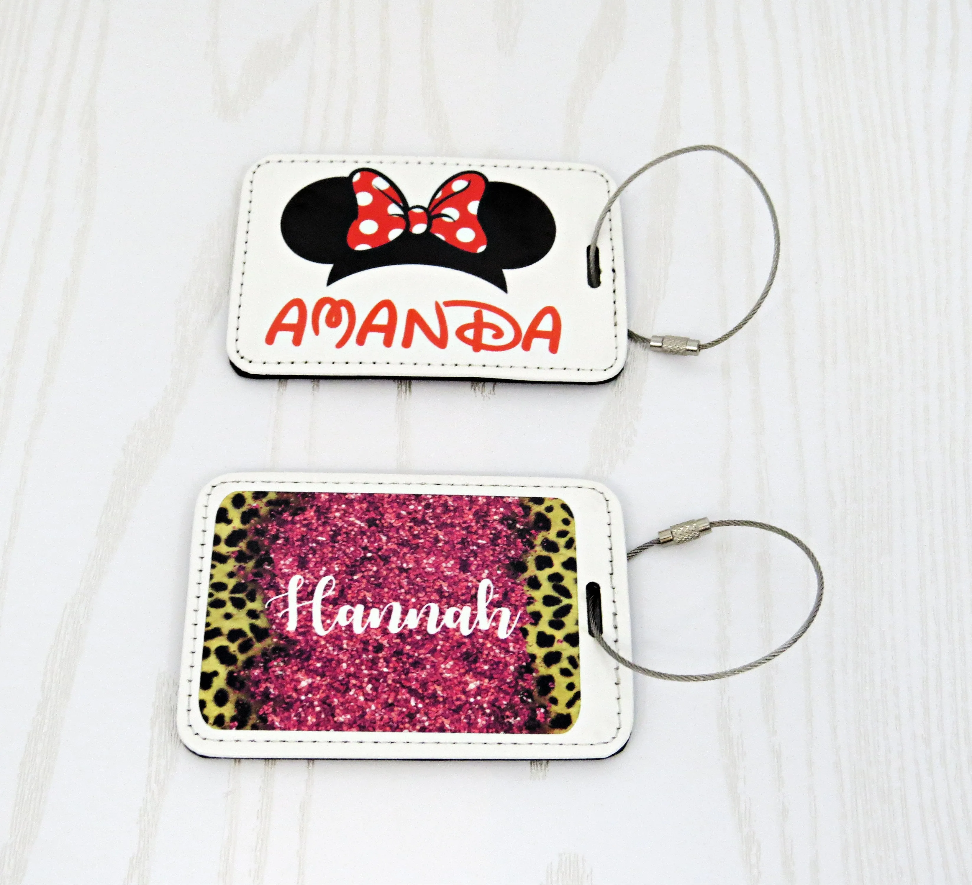 Luggage Tag Personalized - Faux Leather - Personalized Gift - Luggage Accessory - Custom Luggage