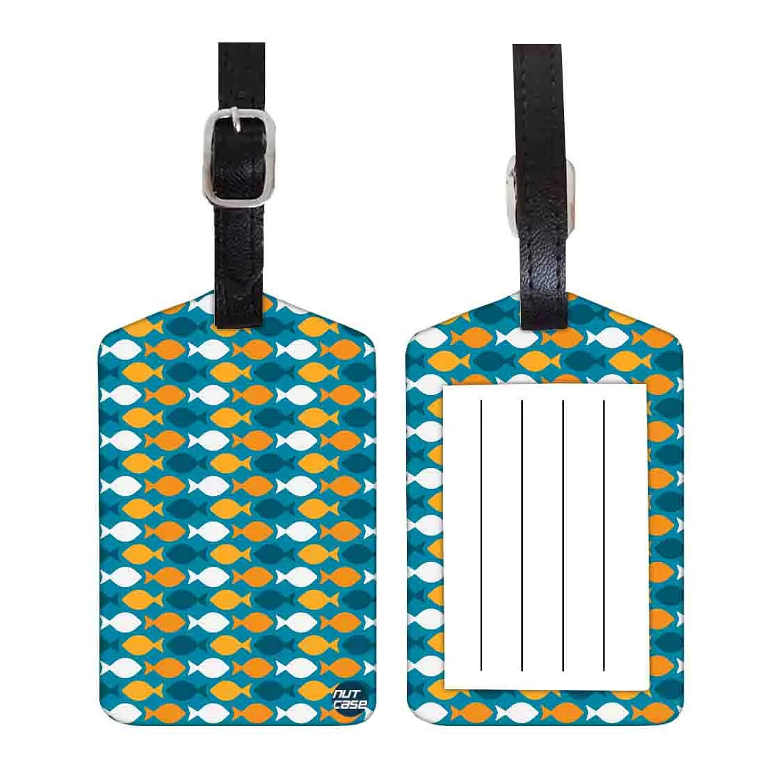 Luggage Tags Set Of 2 -  Fish Blue