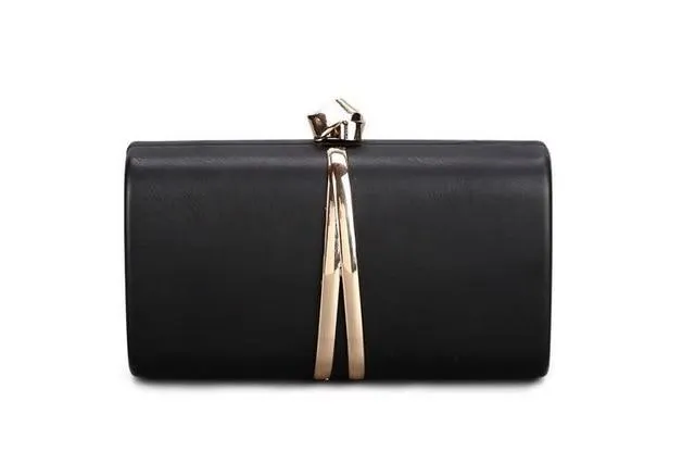 Luxy Moon Evening Bag PU Leather Solid Women's Purse Chain handbags Black Day Clutch Night Club Purse Clutches wedding Wallet