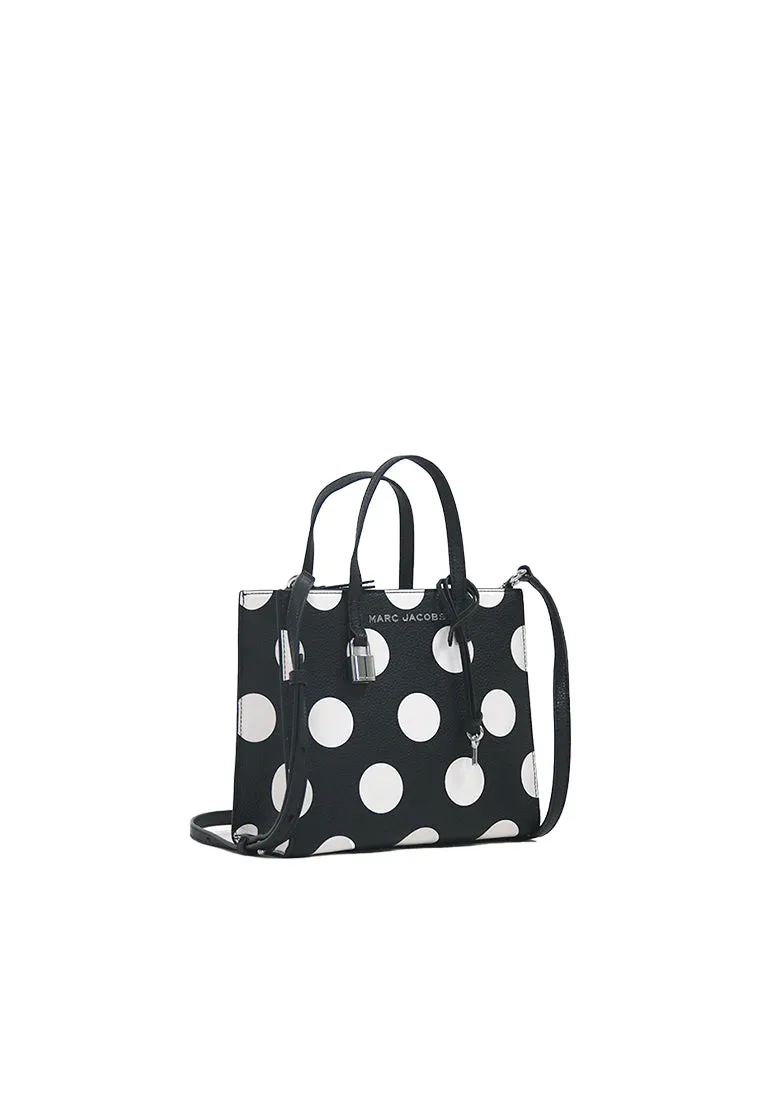 Marc Jacobs Mini Grind Tote Bag Polkadot In Black White 4F4HTT003H01