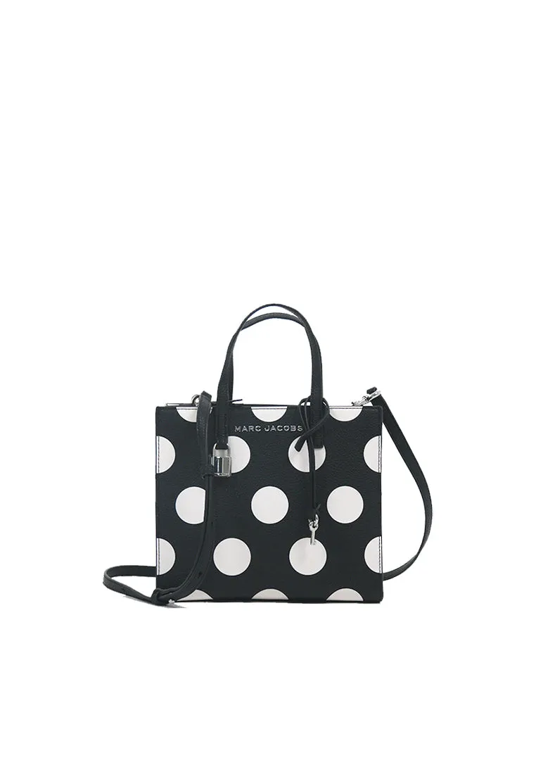 Marc Jacobs Mini Grind Tote Bag Polkadot In Black White 4F4HTT003H01