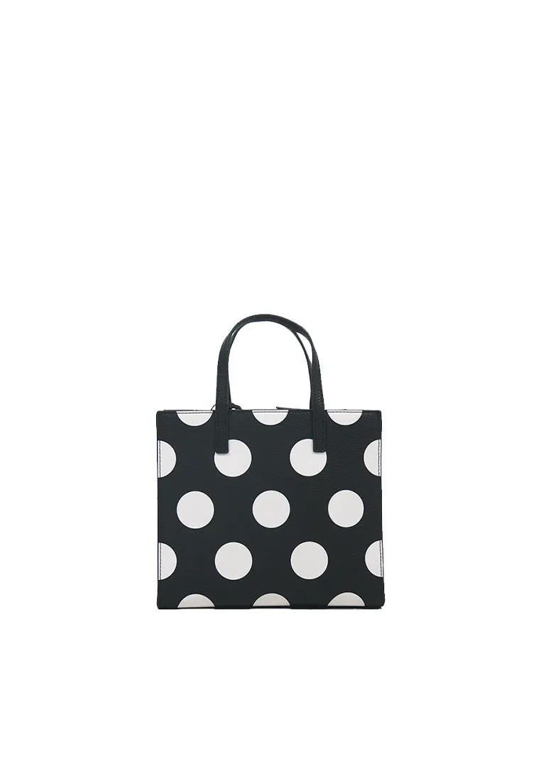 Marc Jacobs Mini Grind Tote Bag Polkadot In Black White 4F4HTT003H01