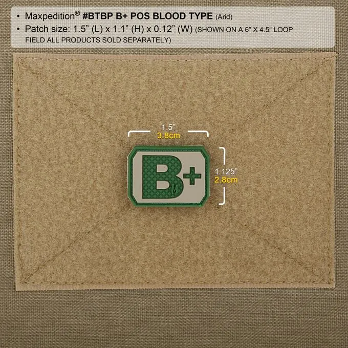 Maxpedition B  Blood Type Morale Patch (Swat)