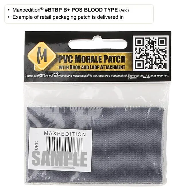 Maxpedition B  Blood Type Morale Patch (Swat)