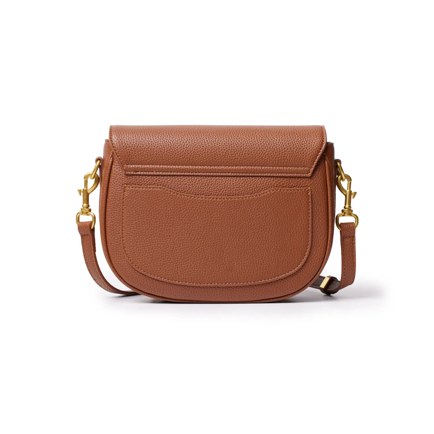 MEDIUM PEBBLE SHOULDER BAG - BROWN