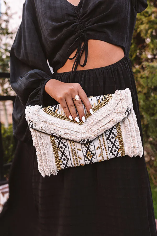 Meet Cute Embellished Crossbody In Ivory