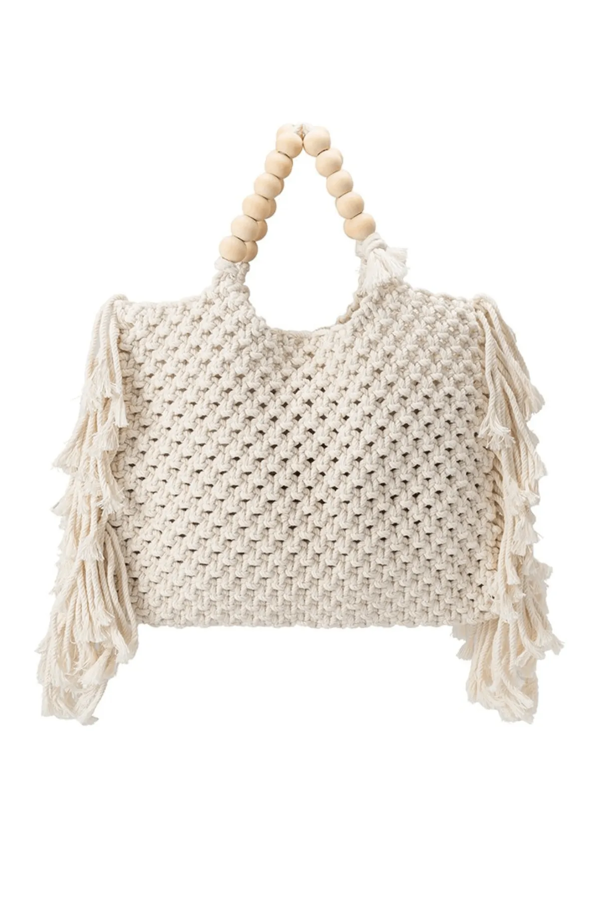 Melie Bianco Lithbet Crochet Fringe Beach Bag