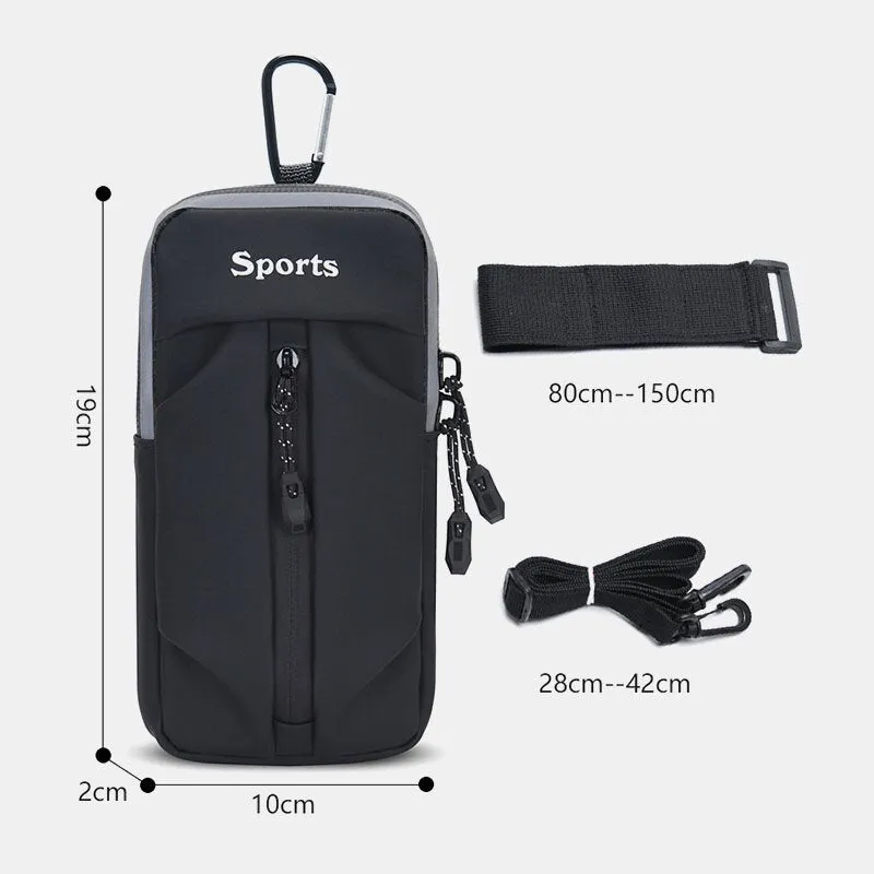 Men Casual Waterproof Dacron Air Permeability 6.6 Inch Phone Bag Waist Crossbody Shoulder