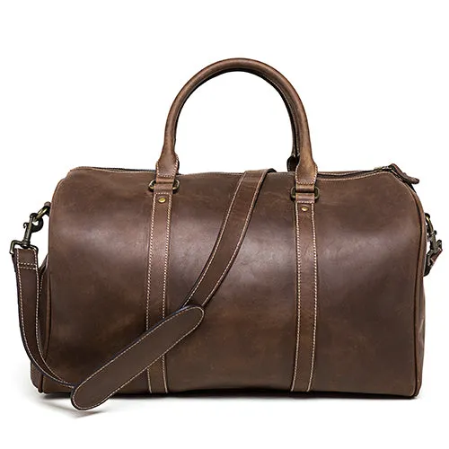 Mens Leather Duffle Bag Vintage