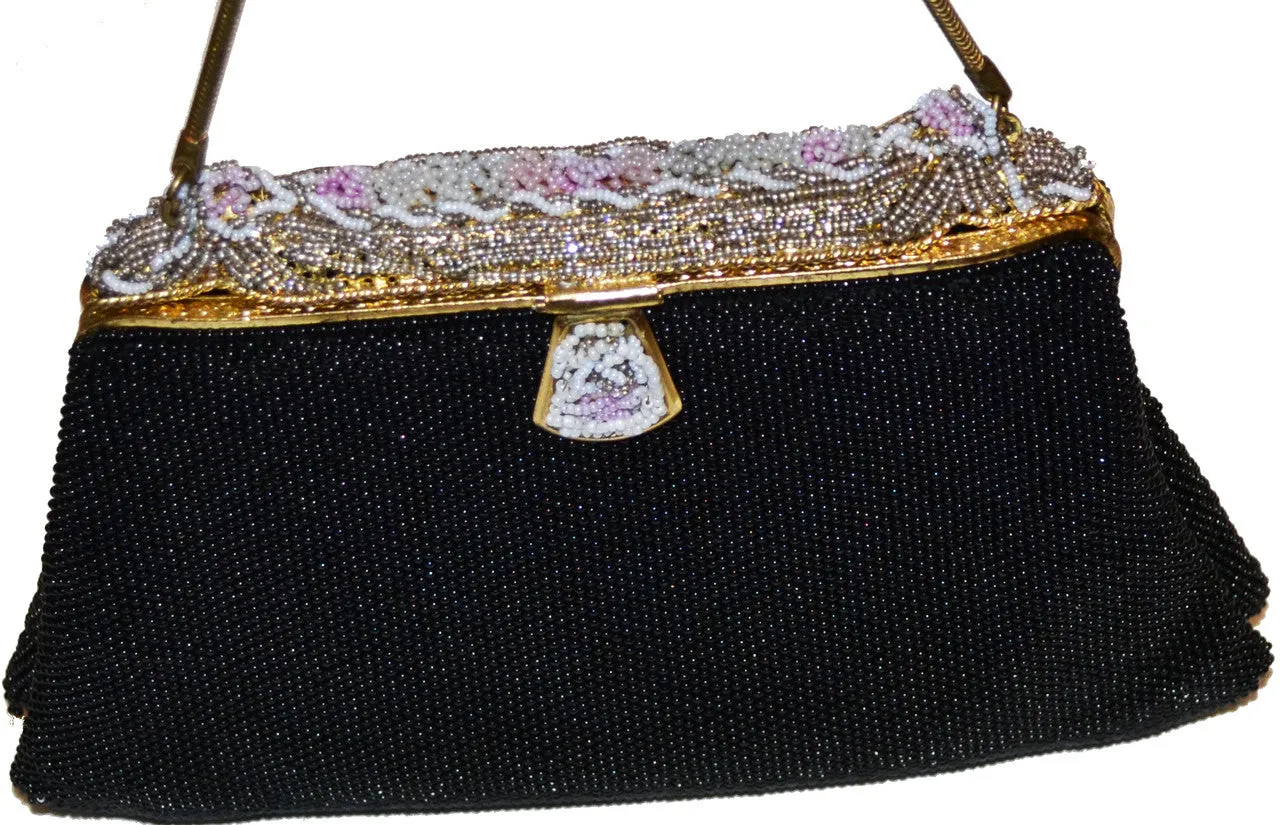 Michel Swiss Paris vintage beaded handbag evening bag