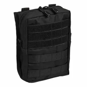 Mil-Tec Large Zipped MOLLE Belt Pouch Black