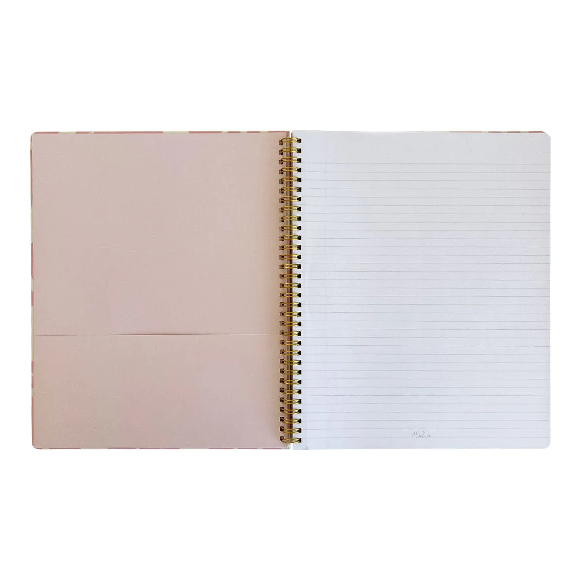 Monstera Pink Yellow Spiral Notebook