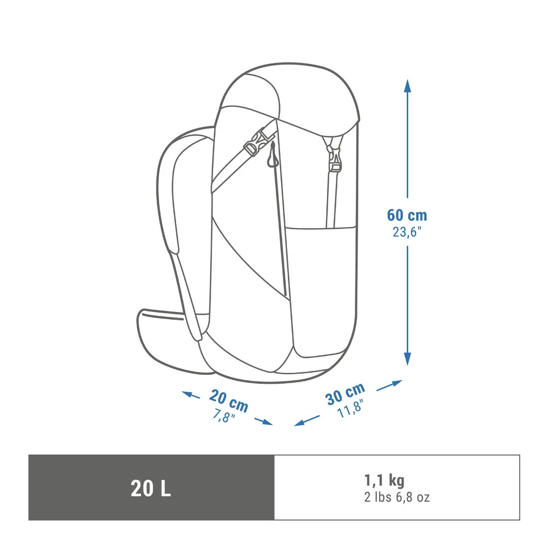 Mountain Walking Backpack 20L - MH500