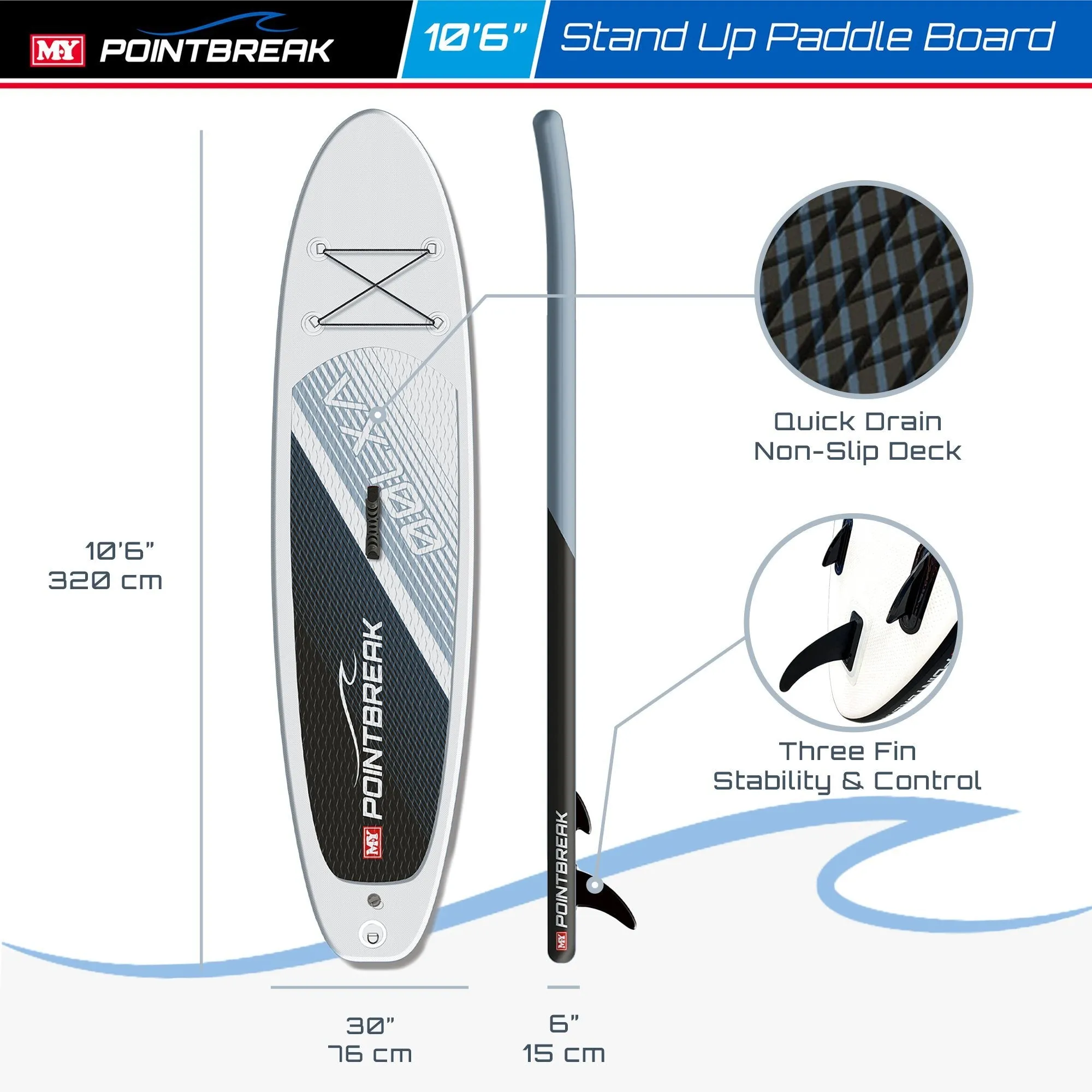 M.Y 10ft 6in Grey Paddle Board Package