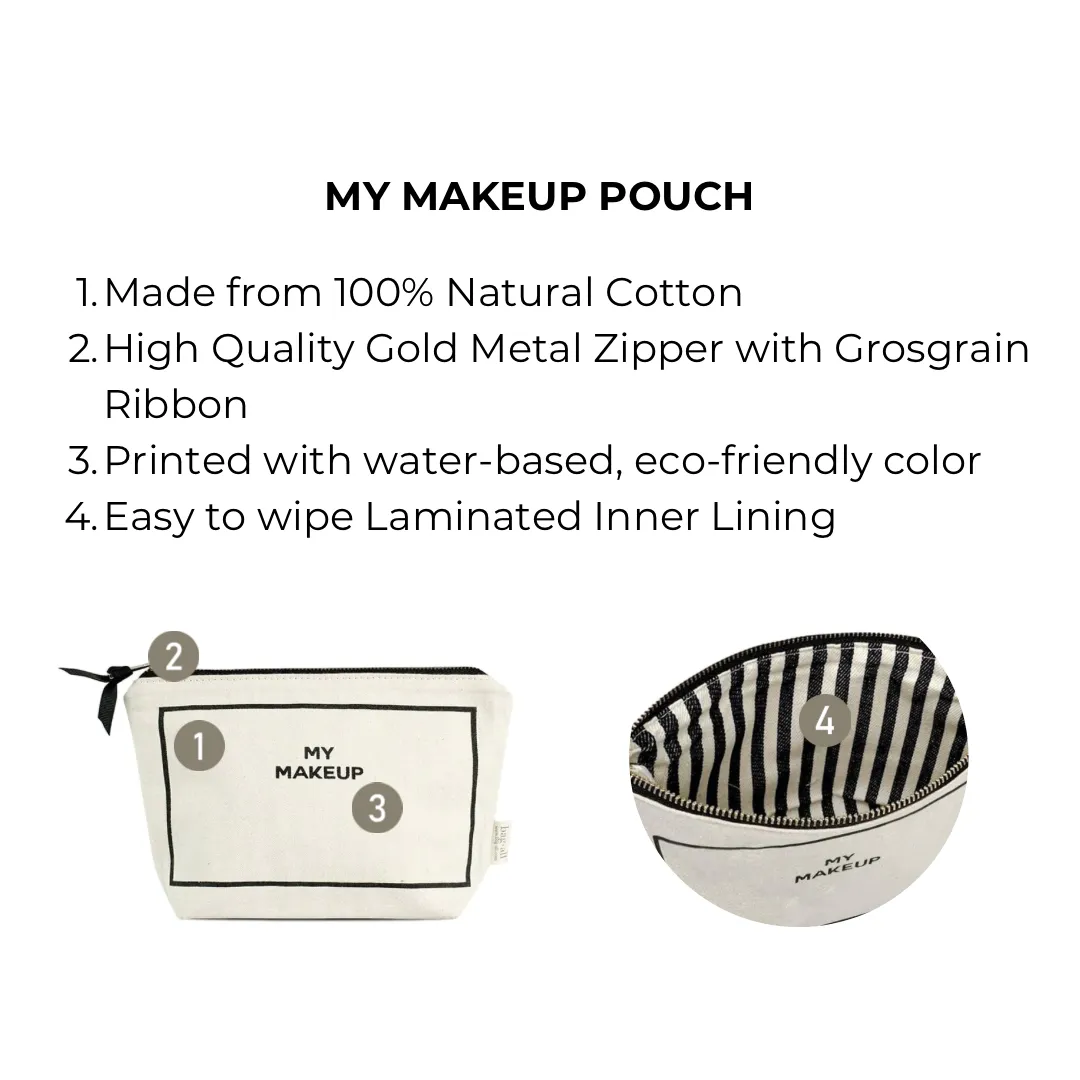 My Makeup Pouch, Coated Lining, Cream