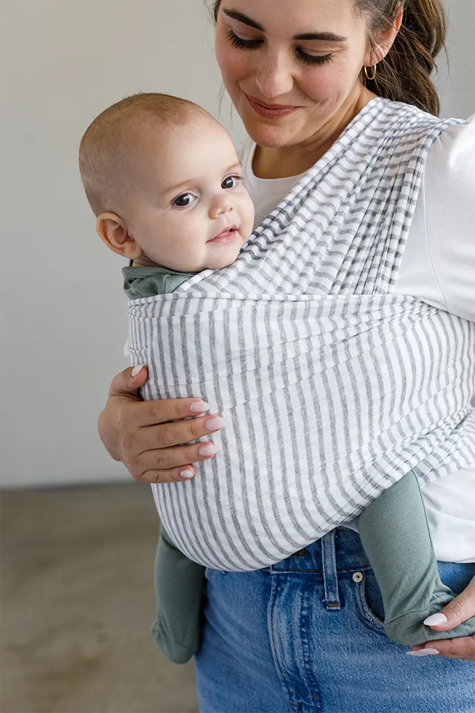 Natural   Grey Stripe Wrap