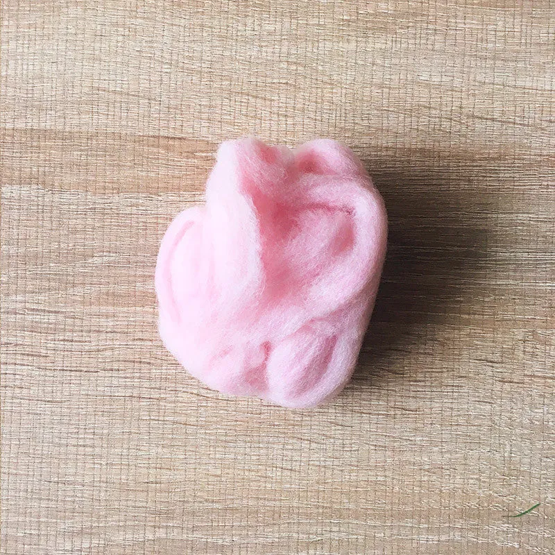 Needle felted wool felting MIX pink wool Roving for felting supplies short fabric easy felt