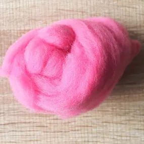 Needle felted wool felting Warm pink wool Roving for felting supplies short fabric easy felt