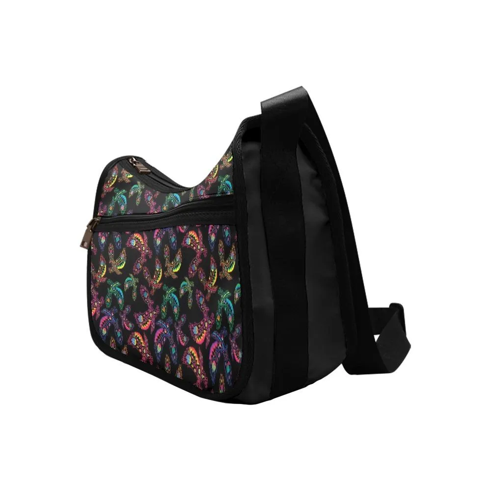 Neon Floral Eagles Crossbody Bags