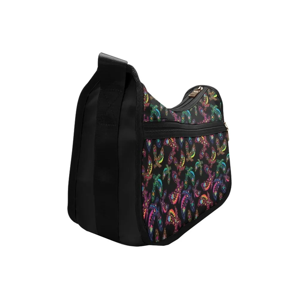 Neon Floral Eagles Crossbody Bags