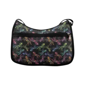 Neon Floral Horses Crossbody Bags