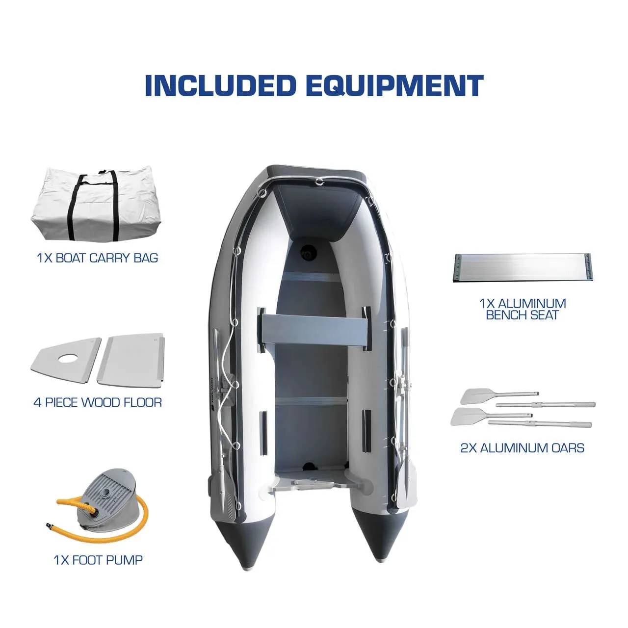 Newport Del Mar Inflatable Boat - 9ft Marine Wood Floor