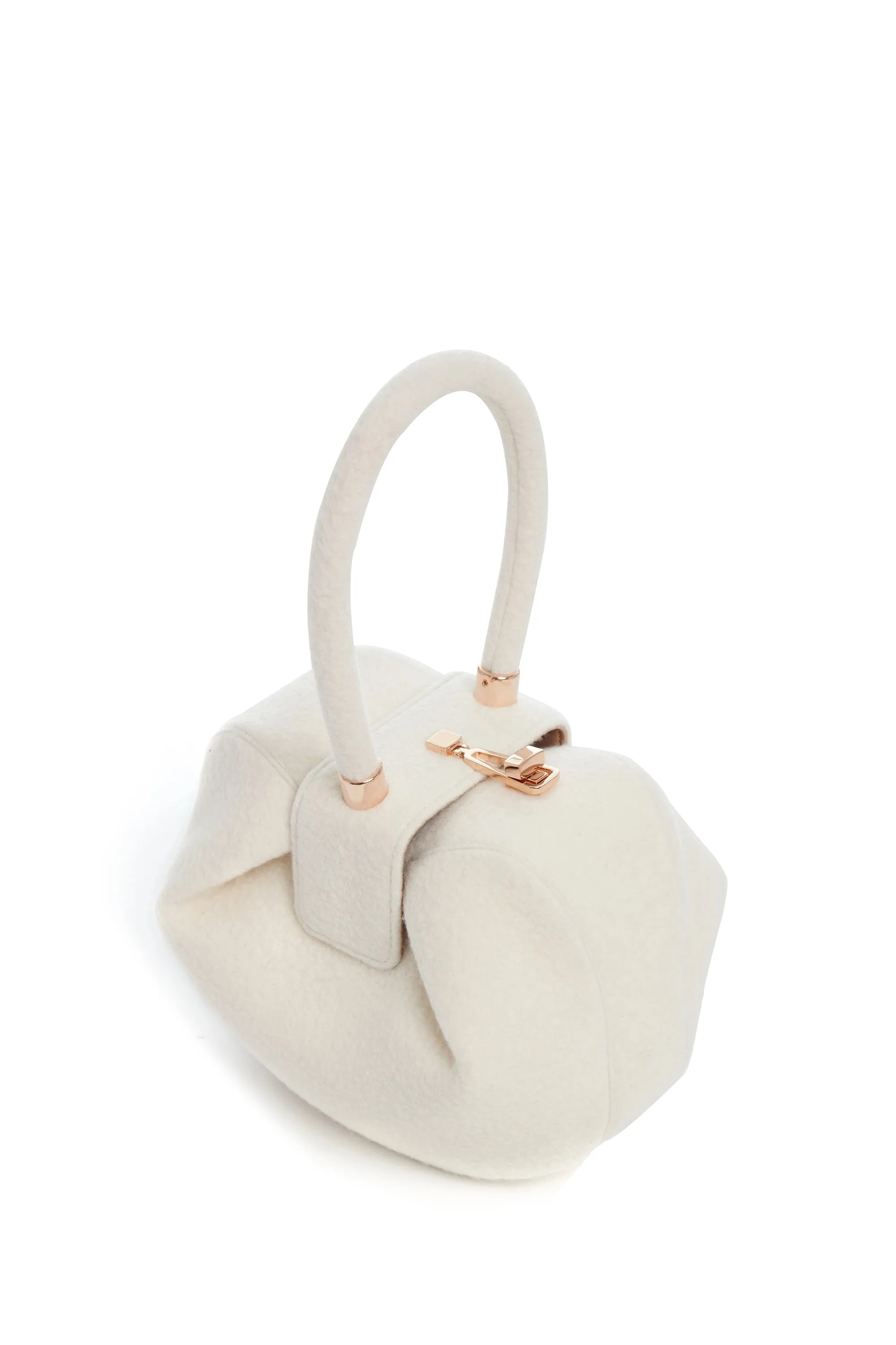 Nina Bag in Ivory Cashmere Felt