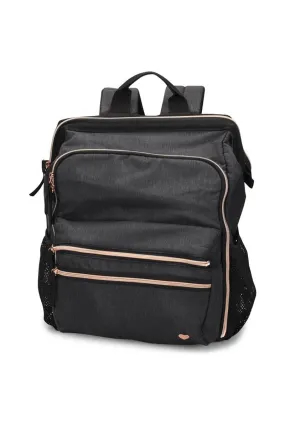 NurseMates Ultimate Backpack | Charcoal & Rose Gold