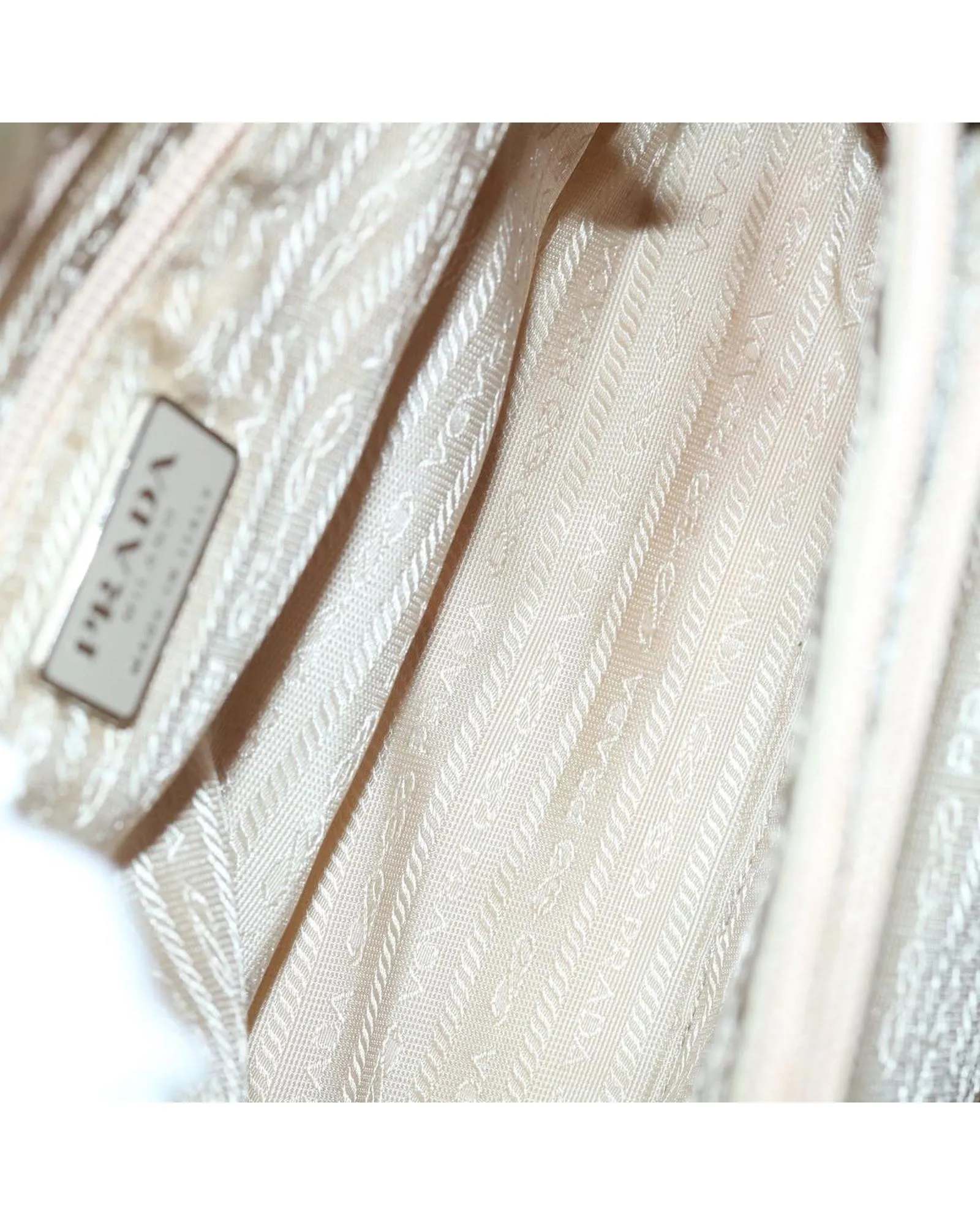 Nylon Beige Hand Bag by Italian Designer