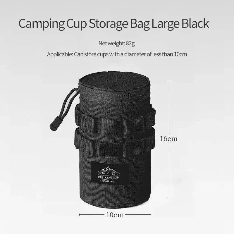 Outdoor Camping Water Cup Storage Bag Tactical Multi-Functional Storage Bag 600D Oxford Cloth Portable Water Cup Protection Bag