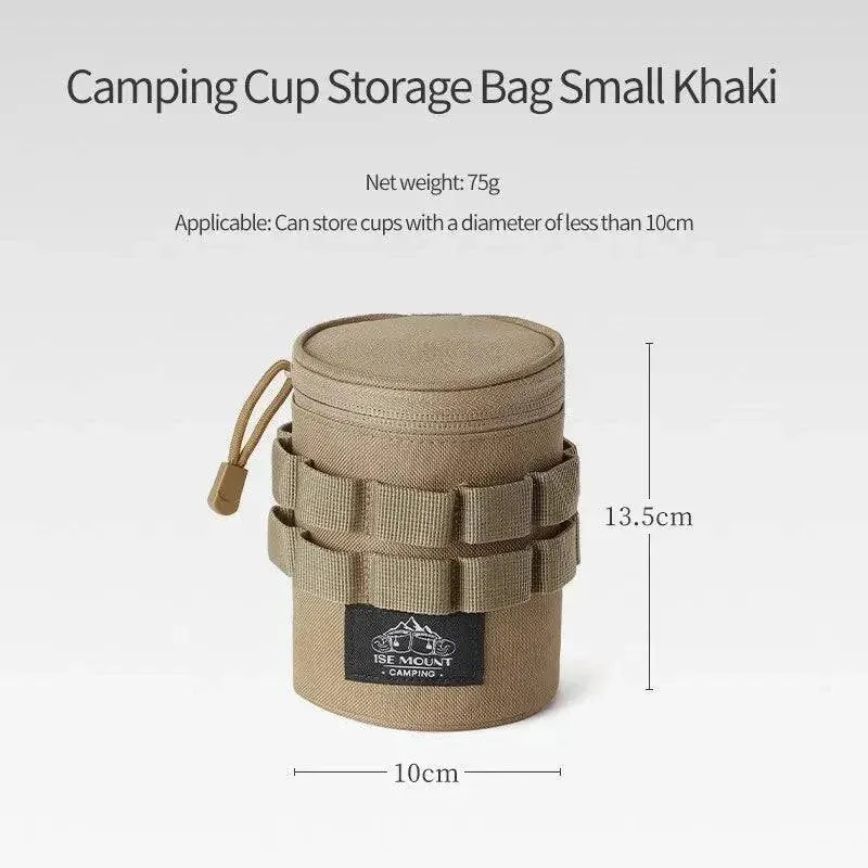 Outdoor Camping Water Cup Storage Bag Tactical Multi-Functional Storage Bag 600D Oxford Cloth Portable Water Cup Protection Bag