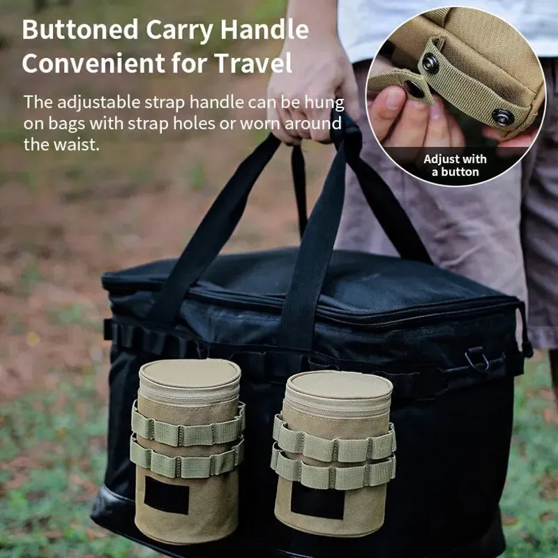 Outdoor Camping Water Cup Storage Bag Tactical Multi-Functional Storage Bag 600D Oxford Cloth Portable Water Cup Protection Bag