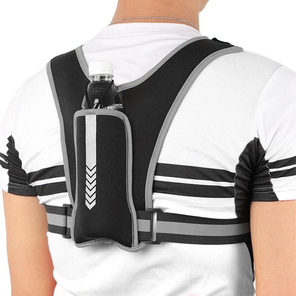 Outdoor Sports Chest Bag Reflective Hands Free Running Backpack Vest Adjustable Shoulder Pack Ultralight Riding Bags For Camping Hiking Cycling Mountaineering