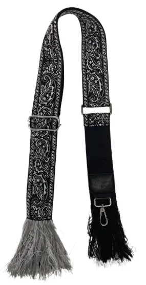 PAISLEY BAG STRAP W/FRINGE-ASSORTED