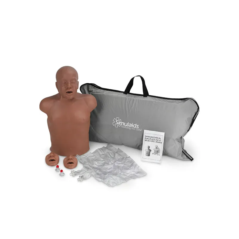 Paul African American CPR Manikin With Carry Bag With Kneeling Pads