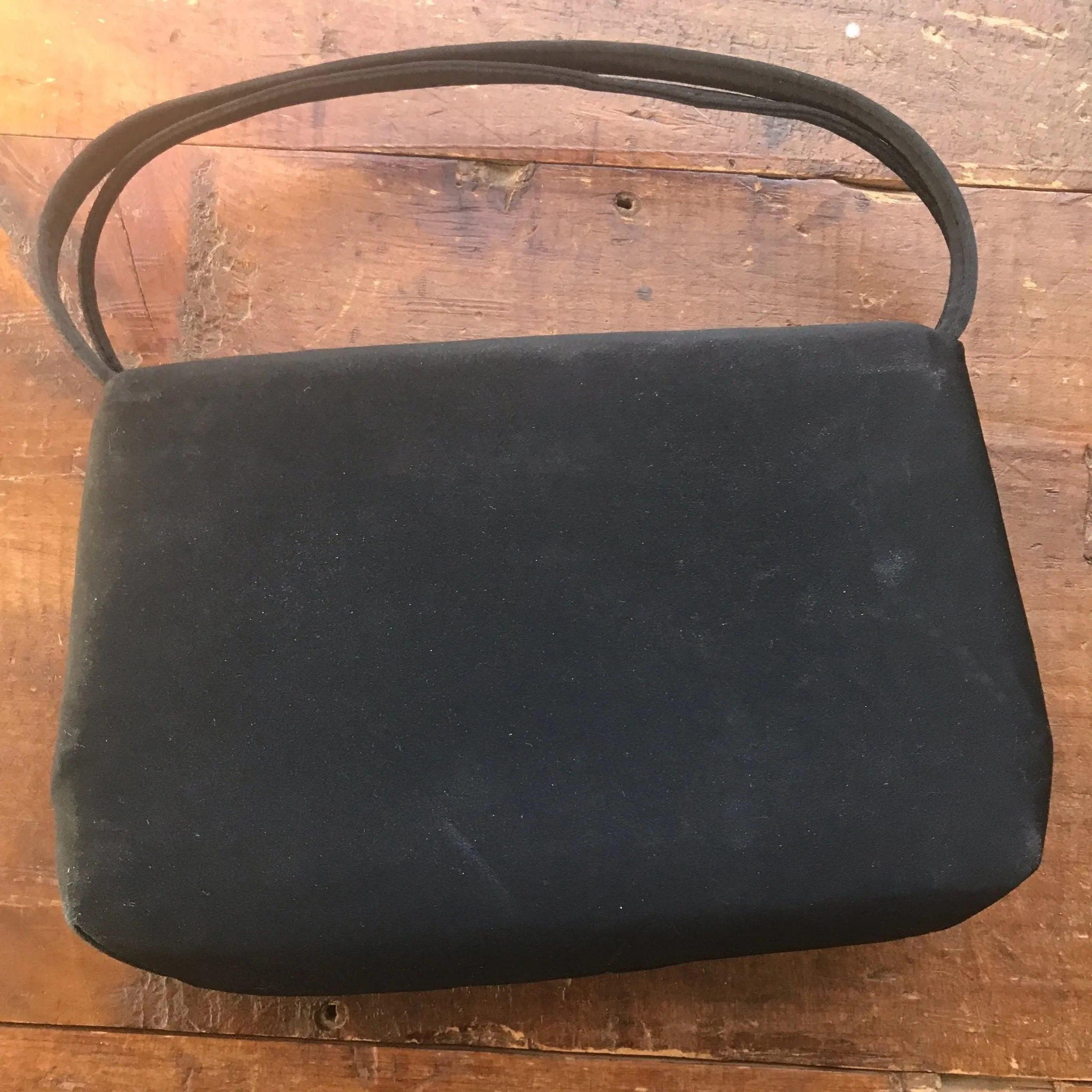 Perfect Vintage Little Black Handbag by Ande. Vintage Fashion Accessories. Circa 1950 Bag.