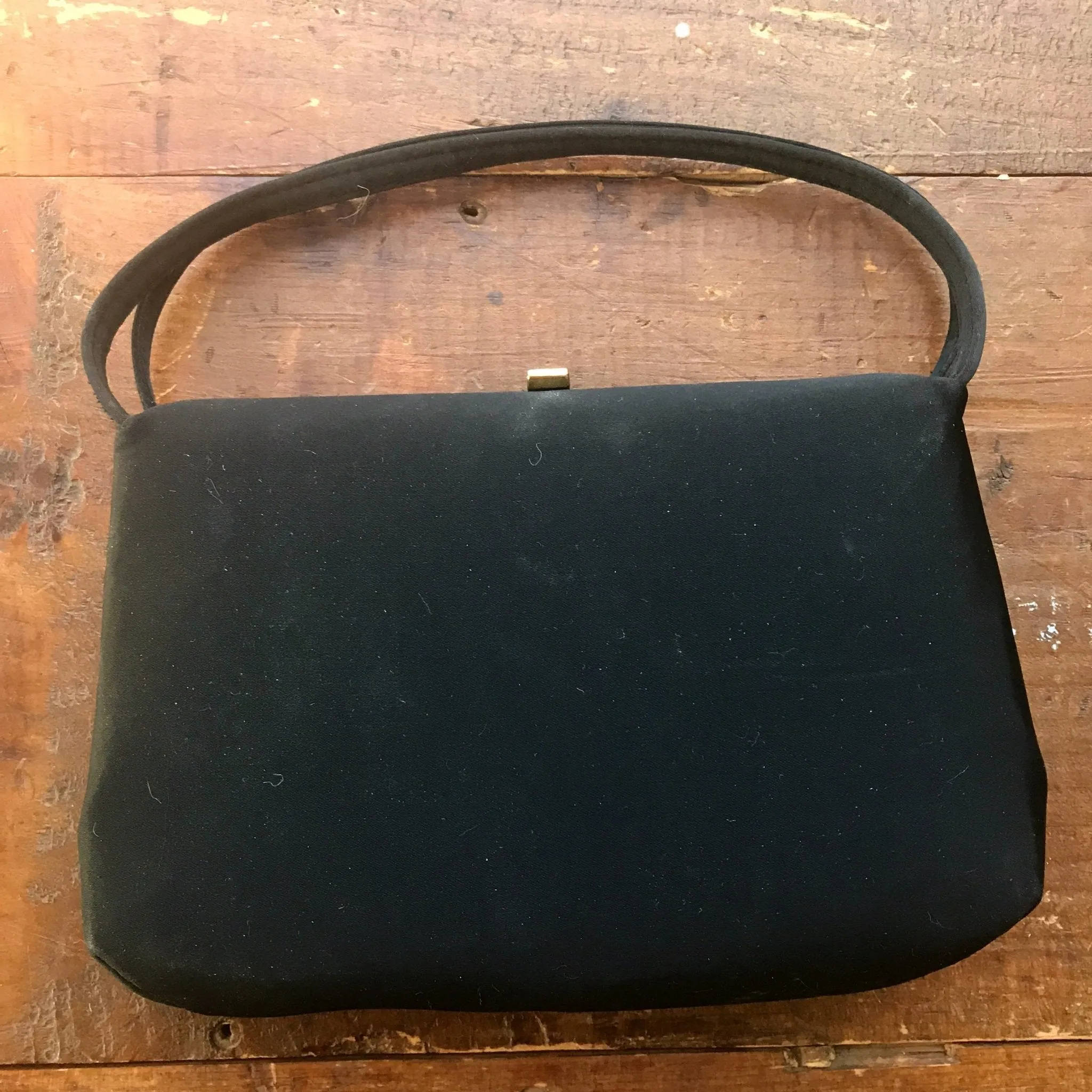 Perfect Vintage Little Black Handbag by Ande. Vintage Fashion Accessories. Circa 1950 Bag.