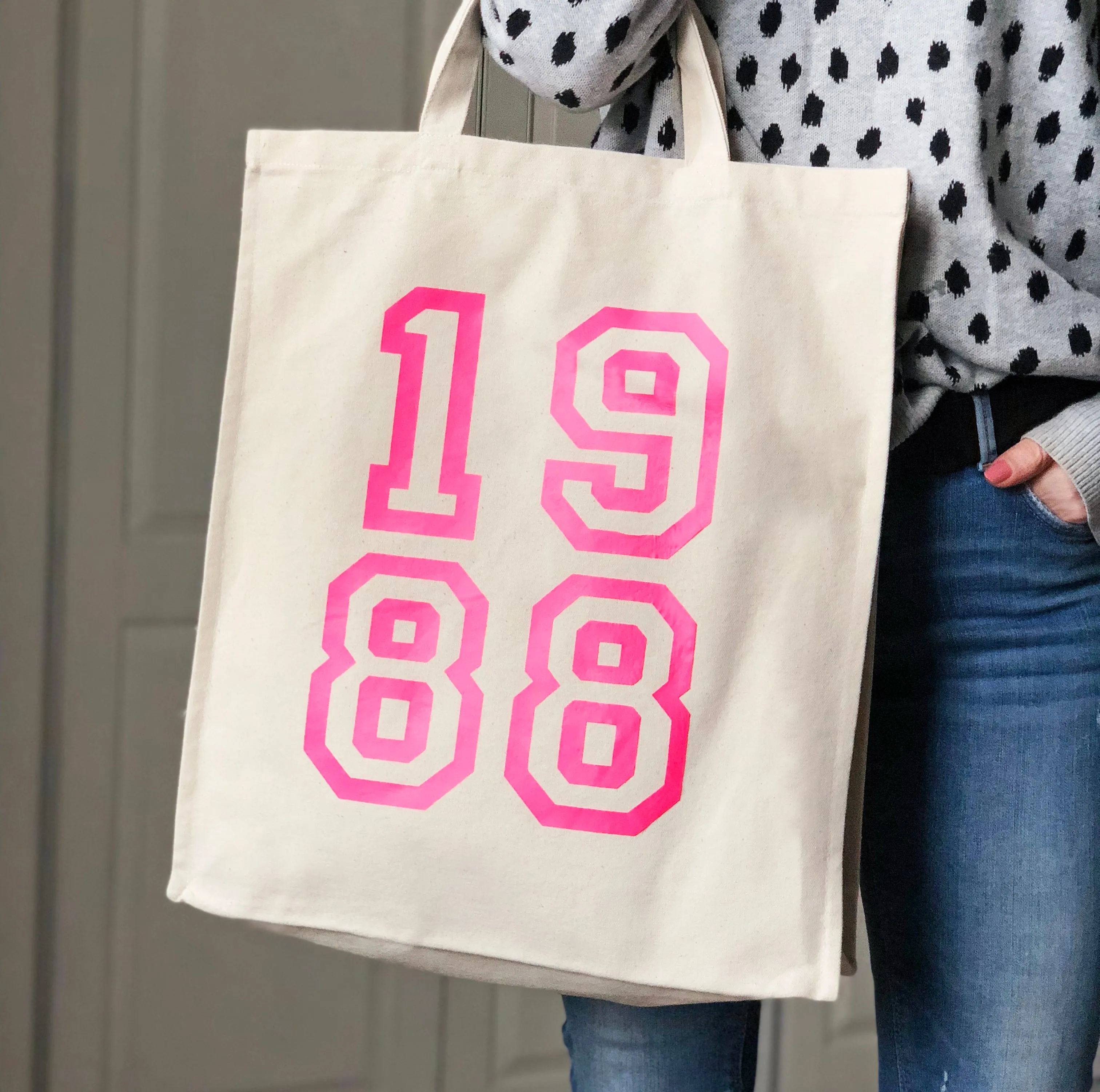 Personalised Birthday Year Tote Bag