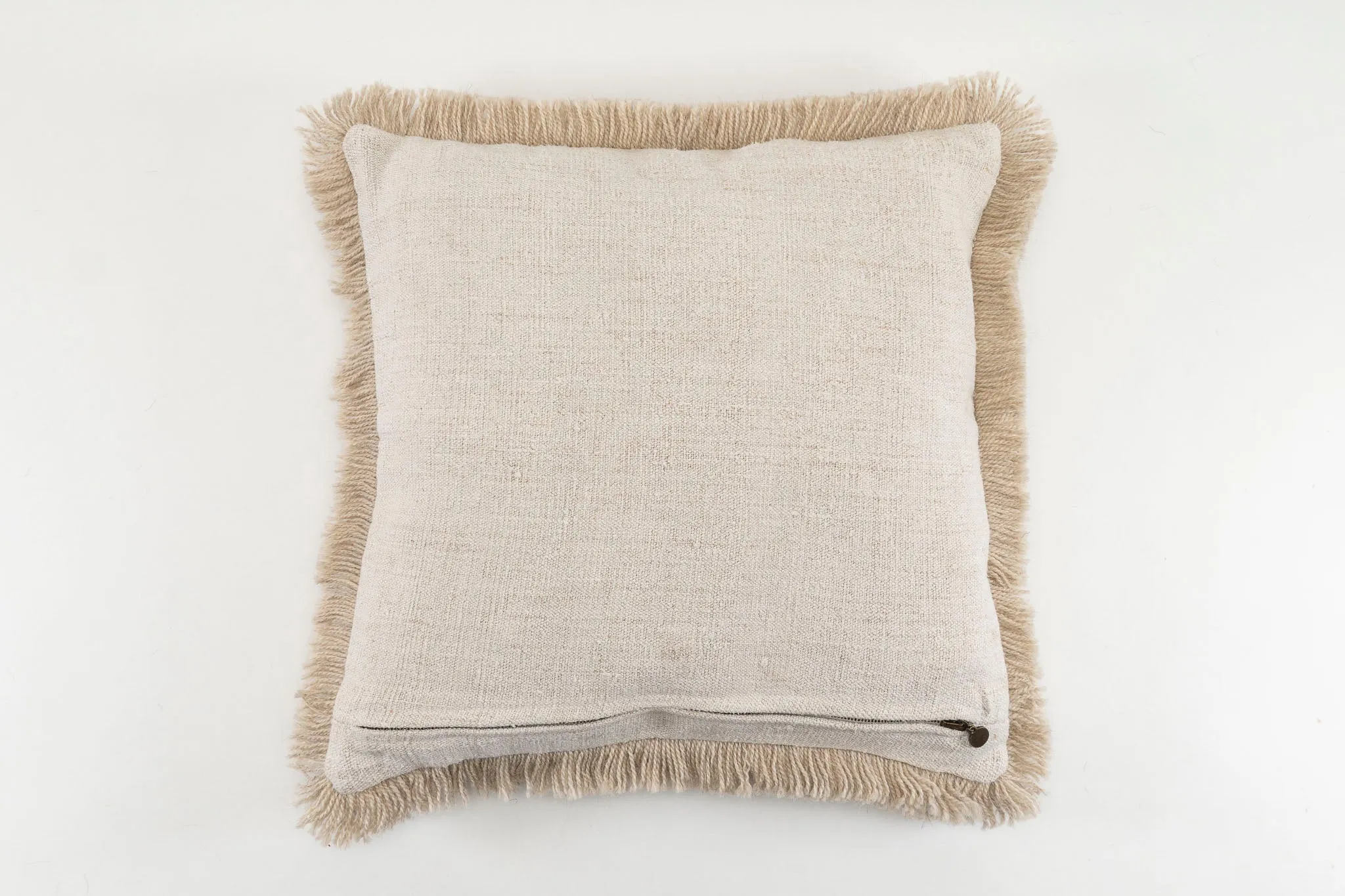 Pillow: Handwoven antique Bulgarian woolen textile - P311