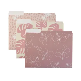 Pink Paradise File Folders, Set of 3