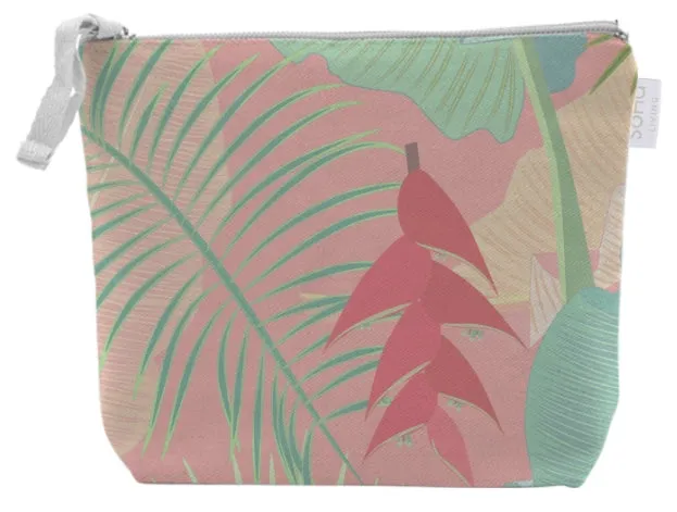 Pink Tropical Cosmetic Bag, Small